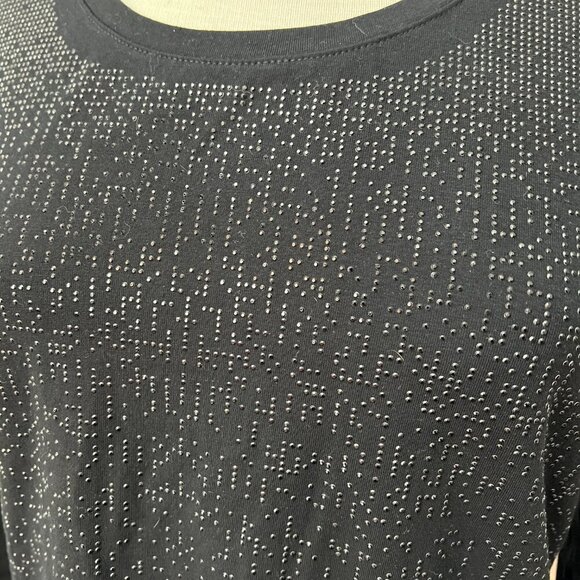 Chico's Zenergy Mini Stud Sparkle Black Top Sz 1 (8) - Picture 11 of 12